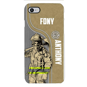 FIREFIGHTER PERSONALIZED PHONE CASE 3D PRINTED