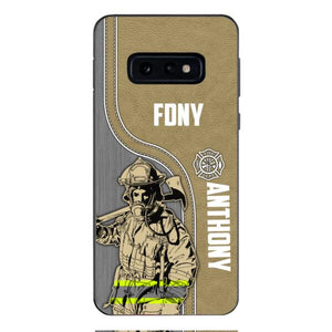 FIREFIGHTER PERSONALIZED PHONE CASE 3D PRINTED