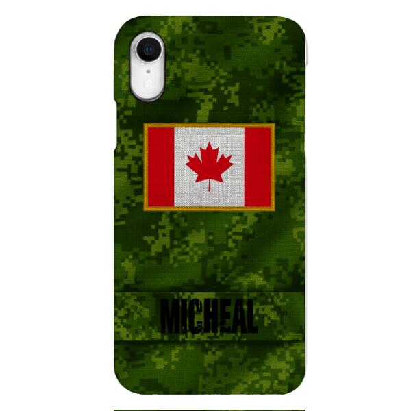 Personalized Canadian Soldier Phone Case OCT-HQ07