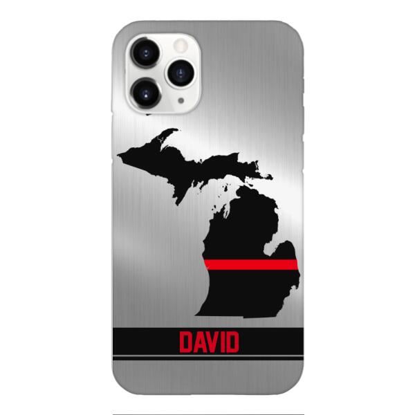 Personalized Michigan Firefighter Phone Case OCT-MQ10