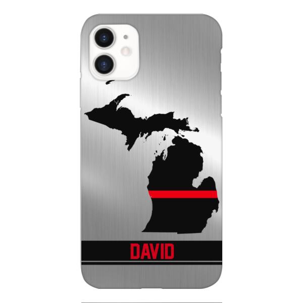 Personalized Michigan Firefighter Phone Case OCT-MQ10