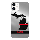 Personalized Michigan Firefighter Phone Case OCT-MQ10