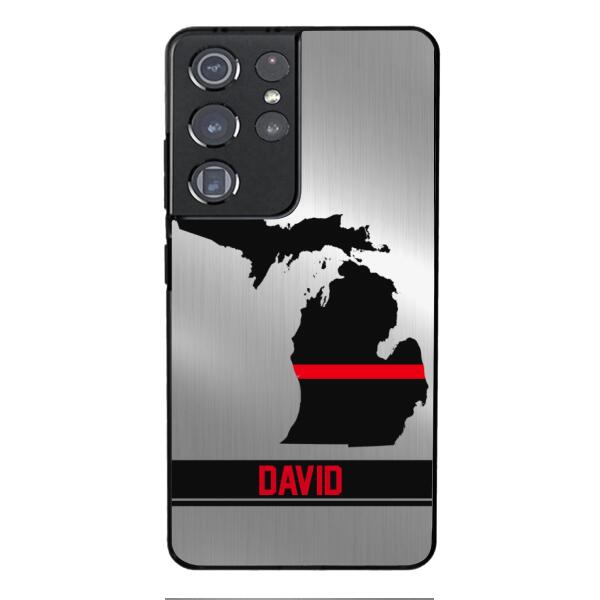 Personalized Michigan Firefighter Phone Case OCT-MQ10