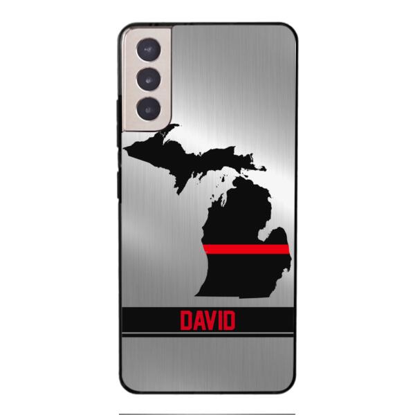 Personalized Michigan Firefighter Phone Case OCT-MQ10