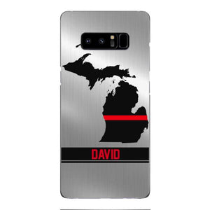 Personalized Michigan Firefighter Phone Case OCT-MQ10