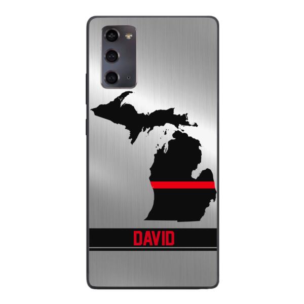 Personalized Michigan Firefighter Phone Case OCT-MQ10