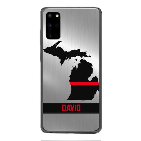 Personalized Michigan Firefighter Phone Case OCT-MQ10