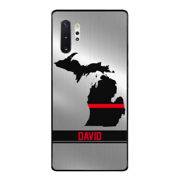 Personalized Michigan Firefighter Phone Case OCT-MQ10