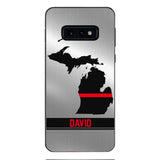 Personalized Michigan Firefighter Phone Case OCT-MQ10