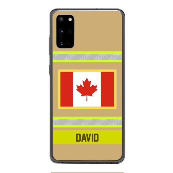 Personalized Canadian Firefighter Phone Case OCT-QH10