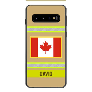 Personalized Canadian Firefighter Phone Case OCT-QH10