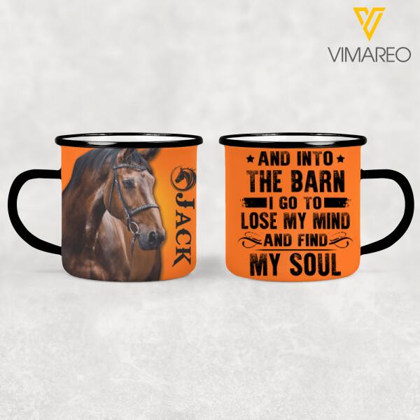 PERSONALIZED HORSE STEEL MUG 12OZ 3D PRINTED OCT-MA12