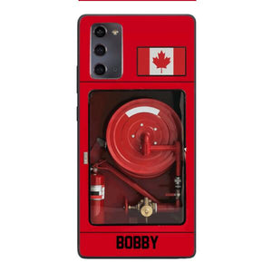 Personalized Canadian Firefighter Phone Case OCT-LN15