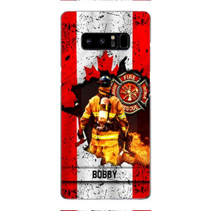 Personalized Canadian Firefighter Phone Case OCT-HQ21