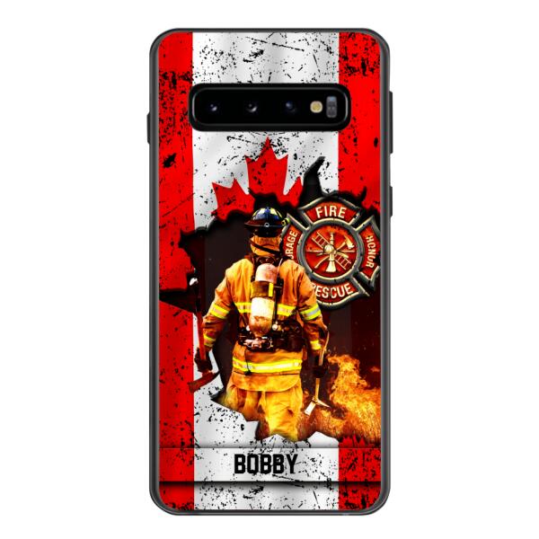 Personalized Canadian Firefighter Phone Case OCT-HQ21