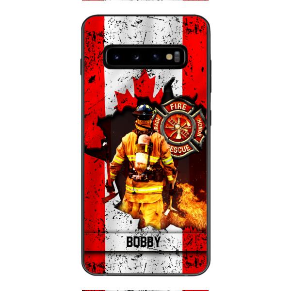 Personalized Canadian Firefighter Phone Case OCT-HQ21