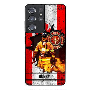 Personalized Canadian Firefighter Phone Case OCT-HQ21