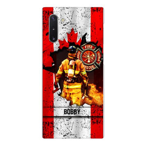 Personalized Canadian Firefighter Phone Case OCT-HQ21