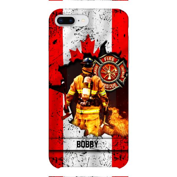 Personalized Canadian Firefighter Phone Case OCT-HQ21