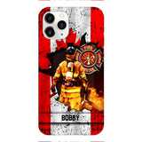 Personalized Canadian Firefighter Phone Case OCT-HQ21