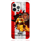 Personalized Canadian Firefighter Phone Case OCT-HQ21