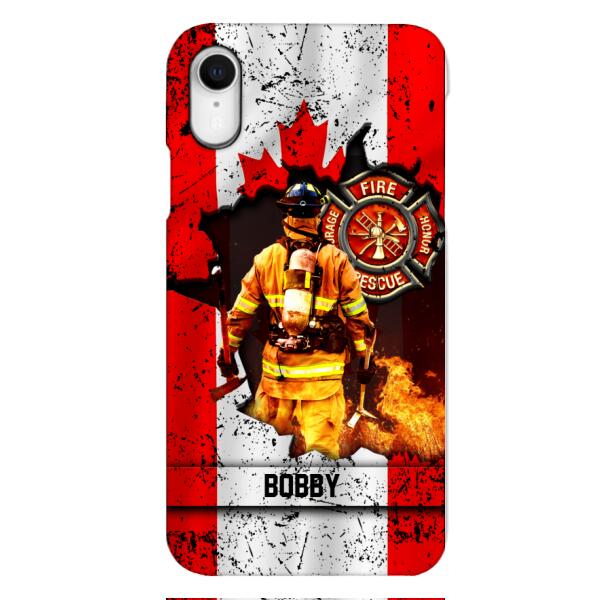 Personalized Canadian Firefighter Phone Case OCT-HQ21