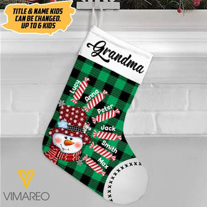 PERSONALIZED GRANDMA SNOWMAN CANDY CHRISTMAS STOCKING MTTN2710