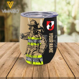 Personalized Austrian Firefighter Wine Tumbler Printed NOV-QH02