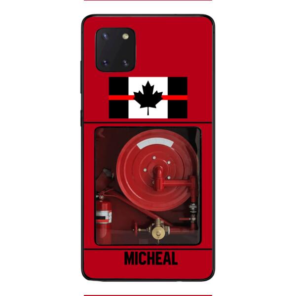 PERSONALIZED CANADIAN FIREFIGHTER PHONECASE QTDT1011