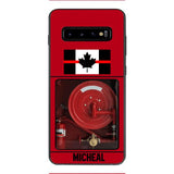 PERSONALIZED CANADIAN FIREFIGHTER PHONECASE QTDT1011