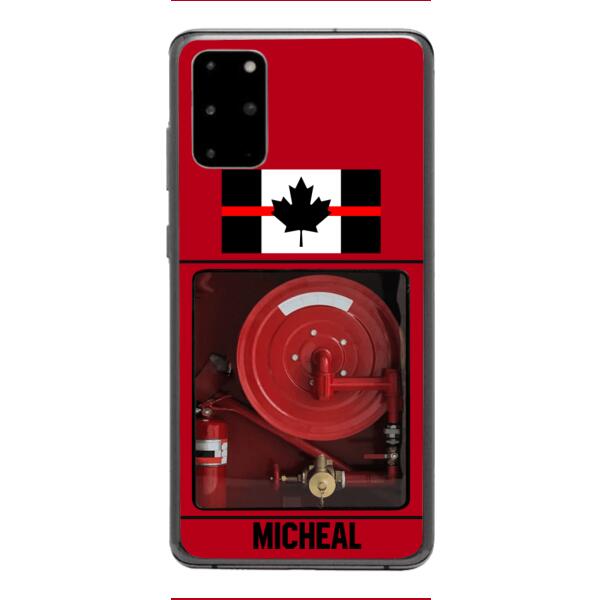 PERSONALIZED CANADIAN FIREFIGHTER PHONECASE QTDT1011