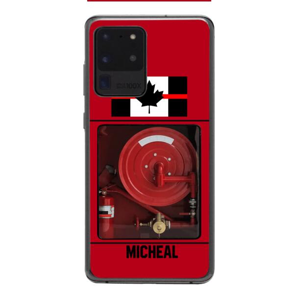 PERSONALIZED CANADIAN FIREFIGHTER PHONECASE QTDT1011