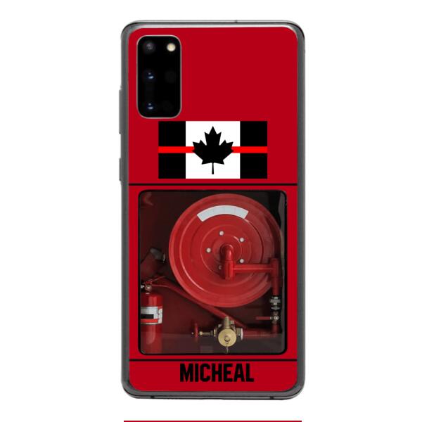 PERSONALIZED CANADIAN FIREFIGHTER PHONECASE QTDT1011