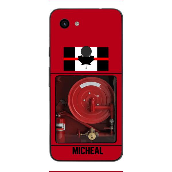 PERSONALIZED CANADIAN FIREFIGHTER PHONECASE QTDT1011