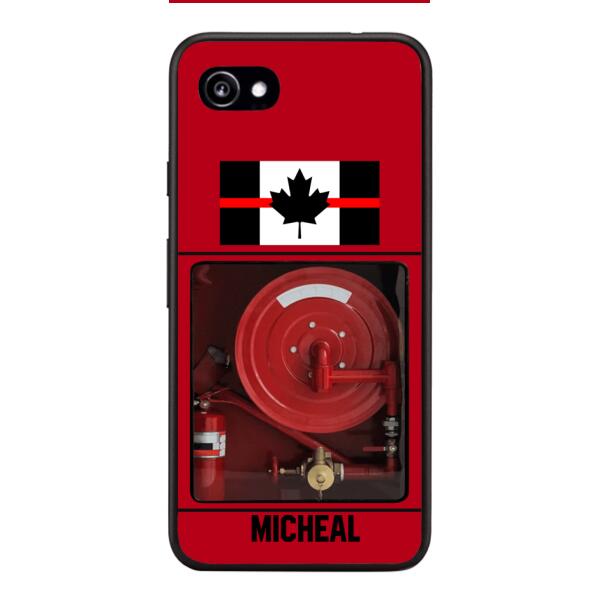 PERSONALIZED CANADIAN FIREFIGHTER PHONECASE QTDT1011