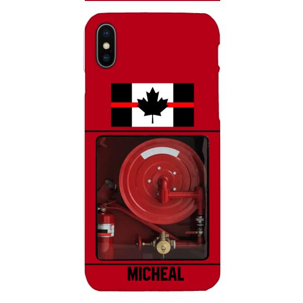 PERSONALIZED CANADIAN FIREFIGHTER PHONECASE QTDT1011