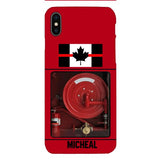 PERSONALIZED CANADIAN FIREFIGHTER PHONECASE QTDT1011