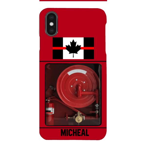 PERSONALIZED CANADIAN FIREFIGHTER PHONECASE QTDT1011