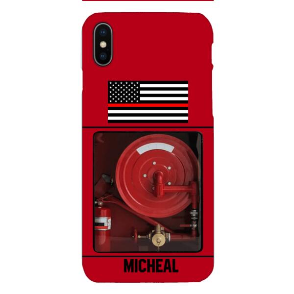 PERSONALIZED AMERICAN FIREFIGHTER PHONECASE QTDT1011