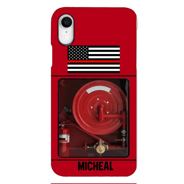 PERSONALIZED AMERICAN FIREFIGHTER PHONECASE QTDT1011