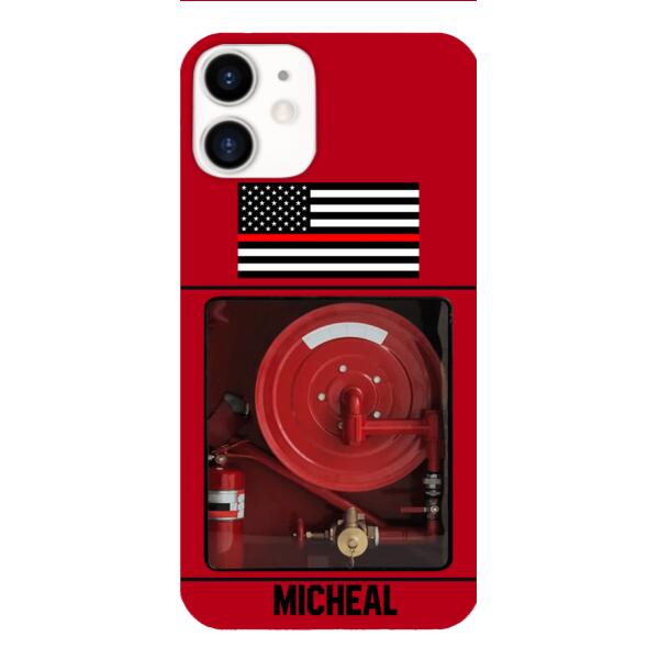 PERSONALIZED AMERICAN FIREFIGHTER PHONECASE QTDT1011