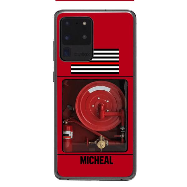 PERSONALIZED AMERICAN FIREFIGHTER PHONECASE QTDT1011