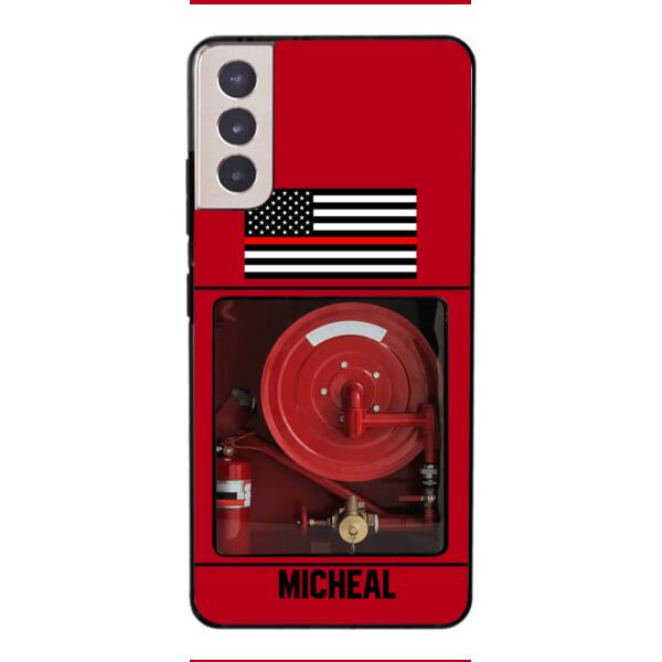 PERSONALIZED AMERICAN FIREFIGHTER PHONECASE QTDT1011