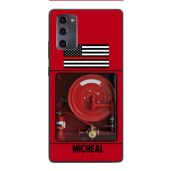 PERSONALIZED AMERICAN FIREFIGHTER PHONECASE QTDT1011