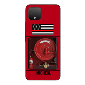 PERSONALIZED AMERICAN FIREFIGHTER PHONECASE QTDT1011