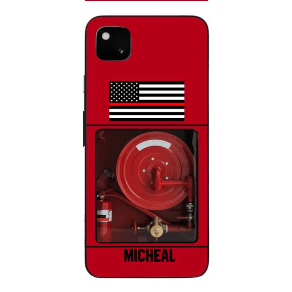 PERSONALIZED AMERICAN FIREFIGHTER PHONECASE QTDT1011