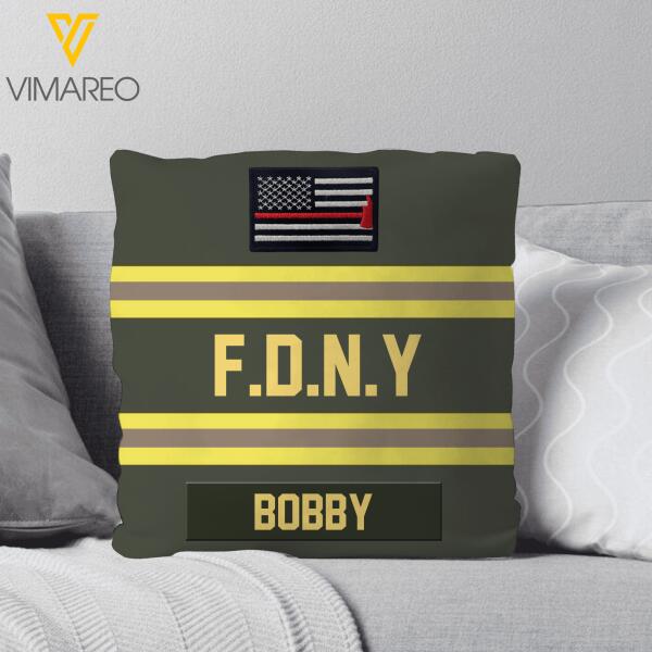 PERSONALIZED U.S FIREFIGHTER PILLOW PRINTED DEC-HC04