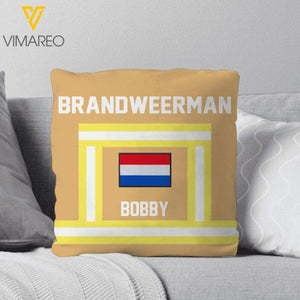 PERSONALIZED NETHERLAND FIREFIGHTER PILLOW PRINTED DEC-HC04