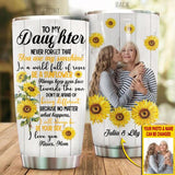 PERSONALIZED TO MY DAUGHTER SUNSHINE PHOTO UPLOAD TUMBLER TNMA1412