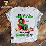 Personalized All I Need Is Coffee & My Dogs Tshirt Printed 22JAN-DT14